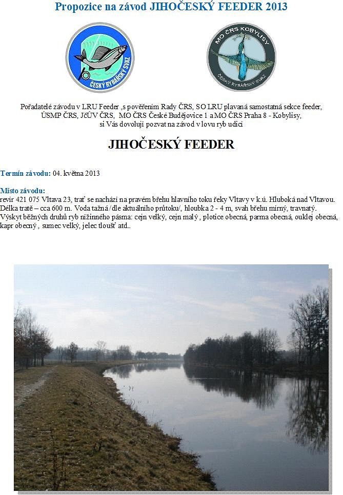 Jihočeský feeder 2013